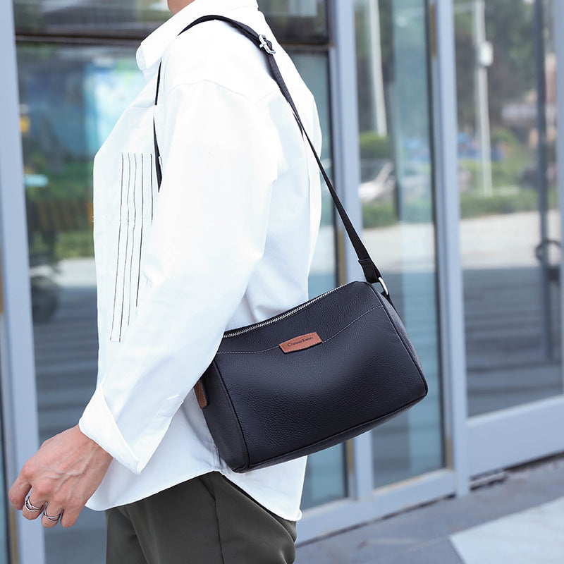 Men's Genuine Leather Commuter Business First Layer Men's Shoulder Bags