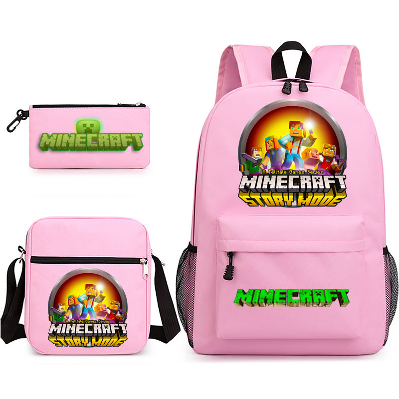 Hot Game My World Creeper Pencil Backpacks