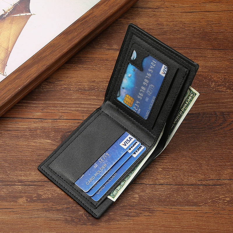 Men's Short Male Youth Business Horizontal Fashion Large Capacity Soft Men's Wallet