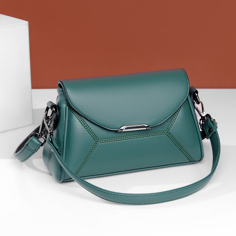 Women's Fashion Mom Underarm Soft Leather Simple Crossbody Bags