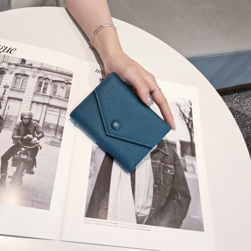 Women's Genuine Leather Short Cowhide Mini Cute Ladies Wallets