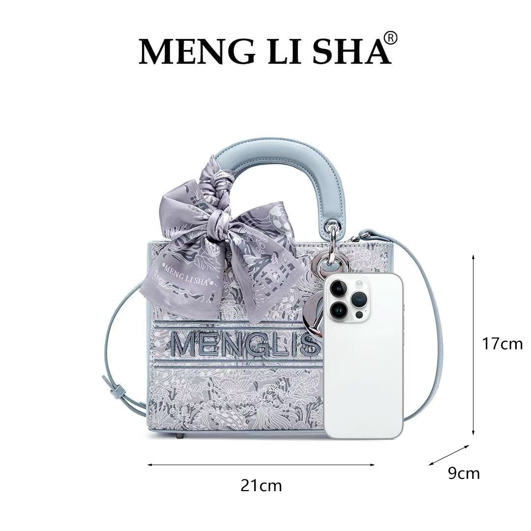 Women's Fashion Embroidery Portable Diana Large Capacity Women's Handbag