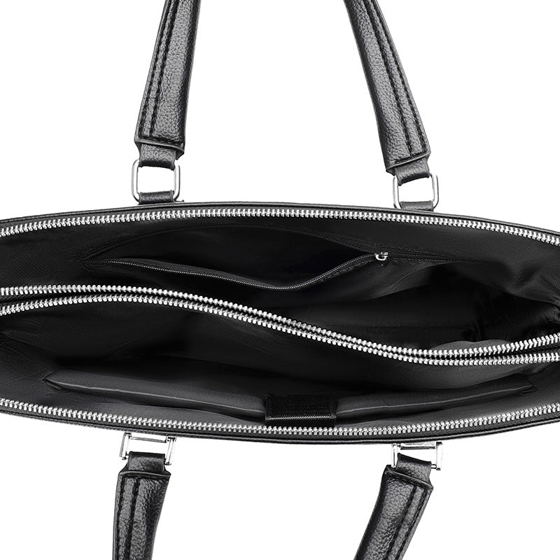 Classic Men's Fashion Soft Trendy Business Men's Handbags