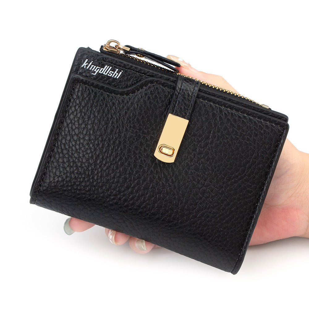 Women's Short Fashion High Sense Clutch Zipper Ladies Wallet
