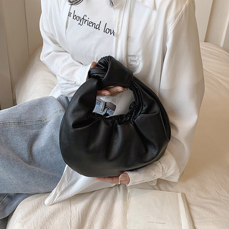 Women's Korean Fashion Moon Spring Texture Soft Leather Bags