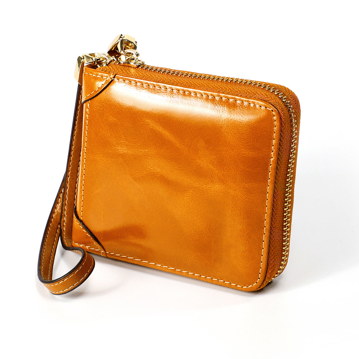 Women's & Men's & Genuine Leather High-grade Short Zip Ladies Wallets