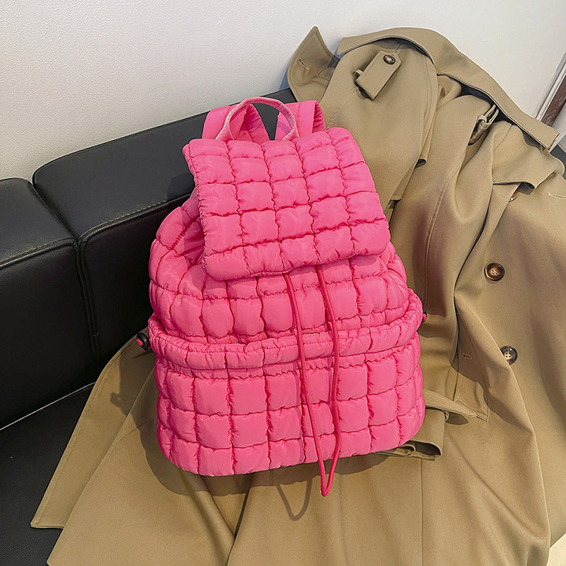 Women's Pleated Cloud Korean Niche Bubble Large Backpacks