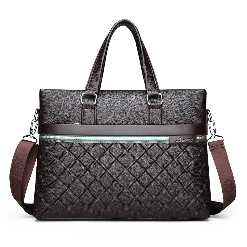 Men's Diamond Fashion Horizontal Hand Business Computer Men's Handbags