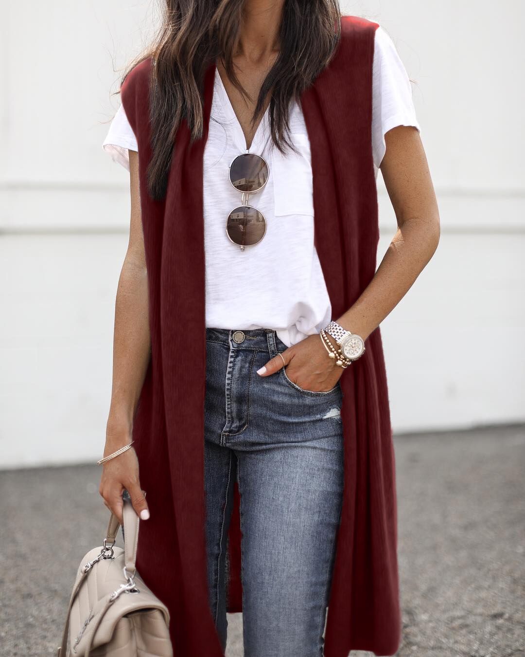 Women's Fashion Trendy Mid-length Sleeveless For Vests