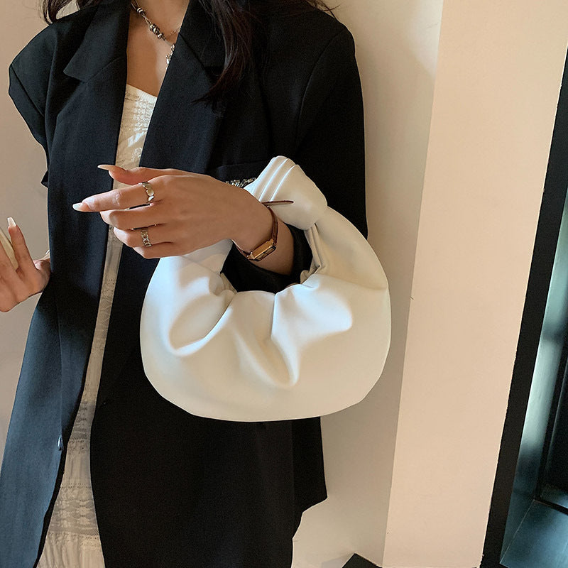 Women's Korean Fashion Moon Spring Texture Soft Leather Bags