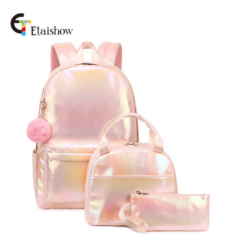 Women's Gradient Color Junior High Lightweight Large Backpacks