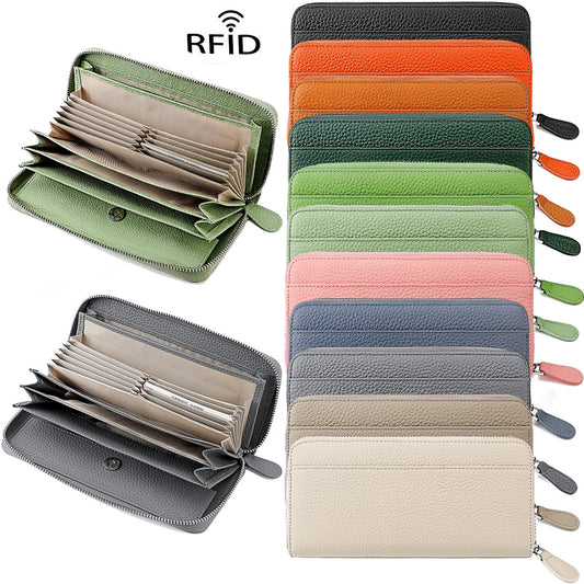Women's Genuine Leather High-grade Large Capacity Long Ladies Wallets