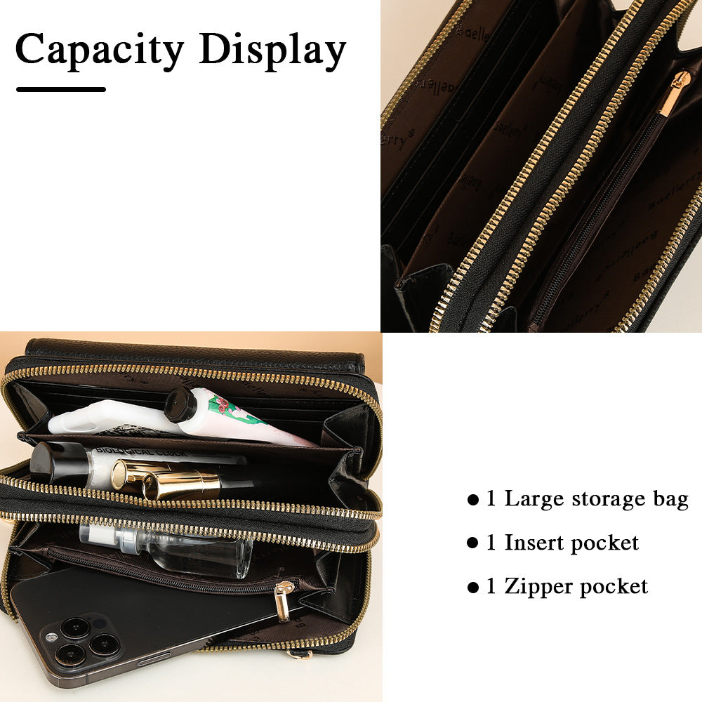 Women's Fashion Litchi Pattern Letter One Combination Bags