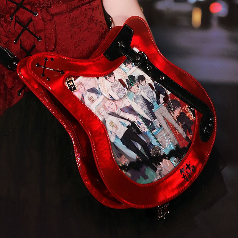 Bass Cartoon Laser Writing Sweet Cool Crossbody Bags