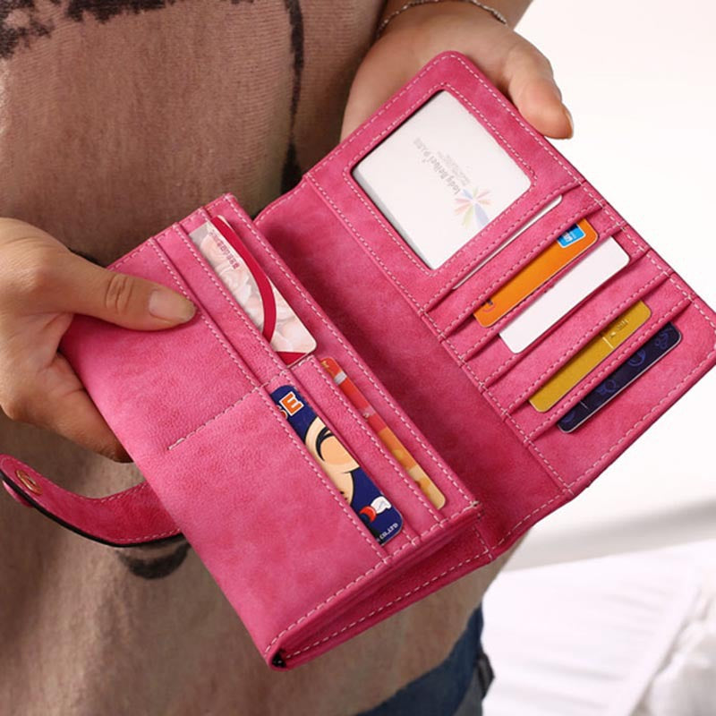 Women's Frosted Vintage Clutch Soft Leather Multifunctional Ladies Wallet