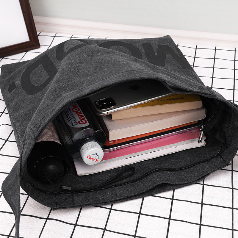Women's & Men's Canvas Large Capacity Korean Style Tuition Bags