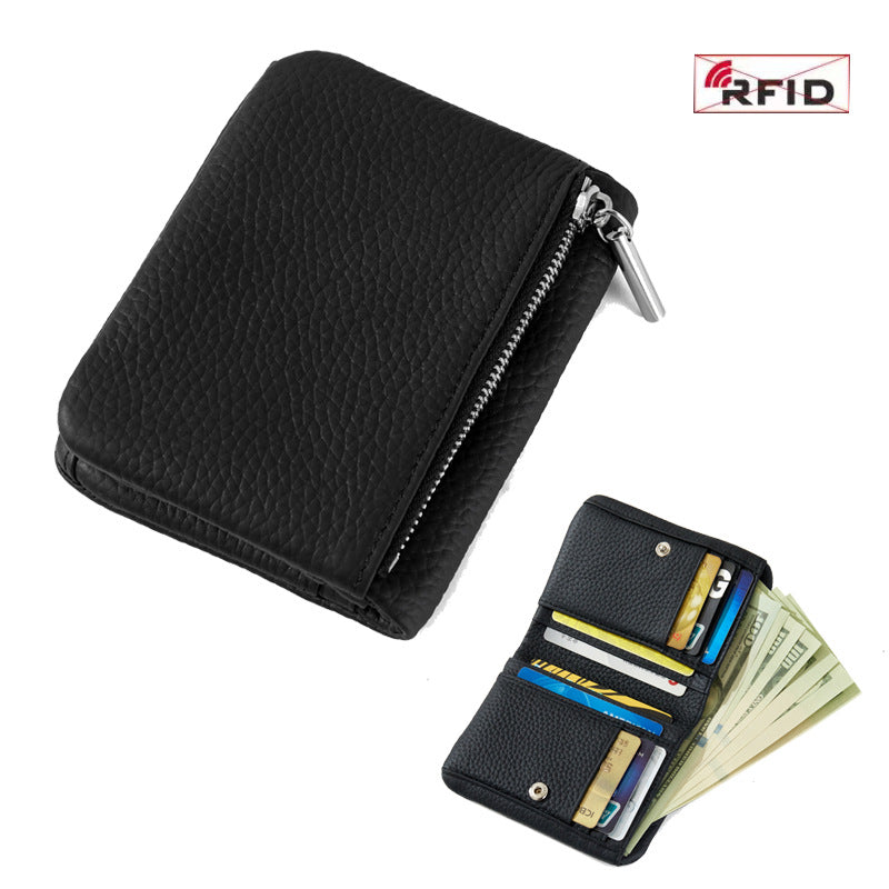 First Layer Cowhide Unisex Thin Section Ladies Wallet