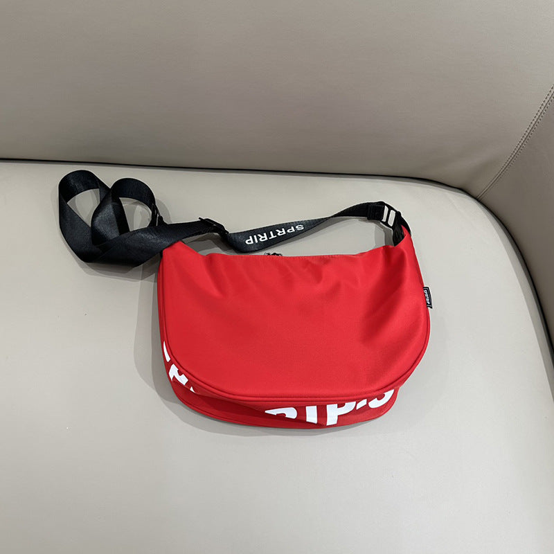 Women's & Men's & Simple Letter Oxford Cloth Large Crossbody Bags