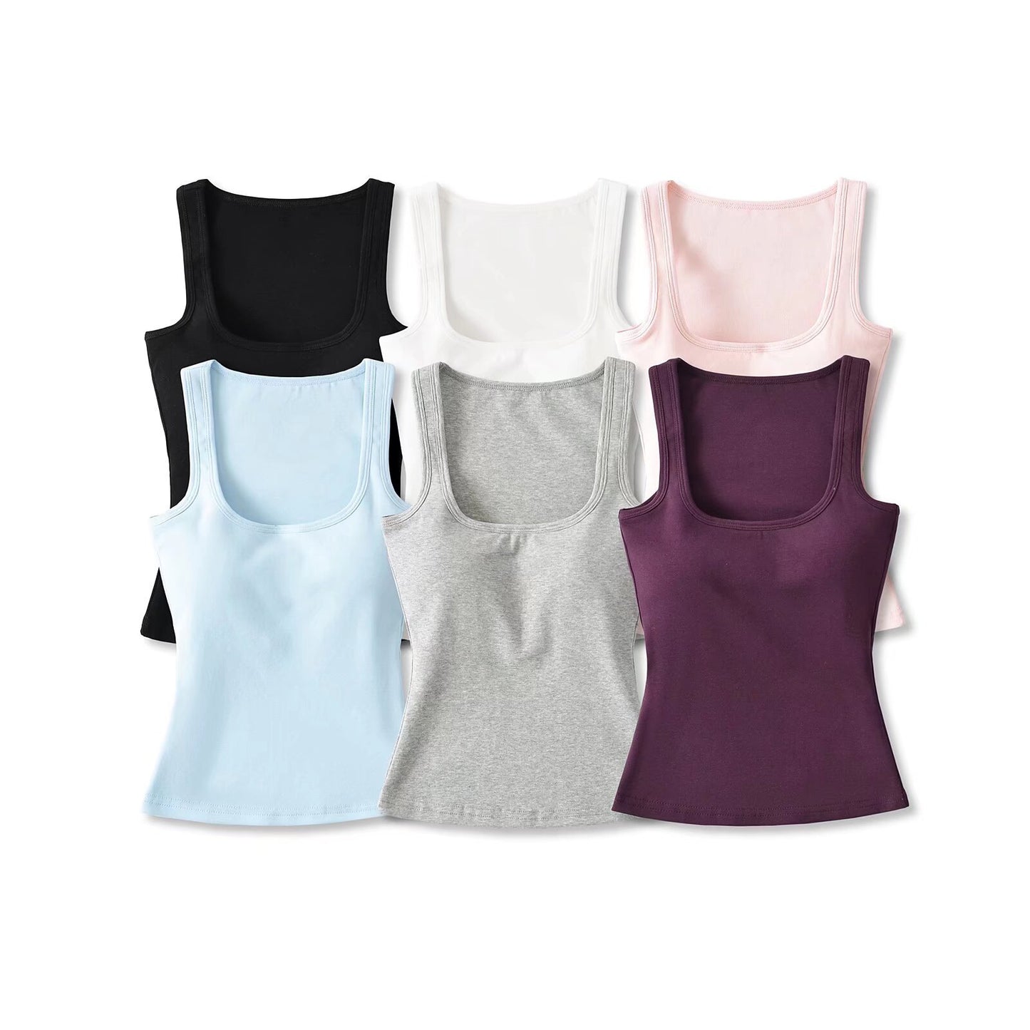 Women's Low-cut With Chest Pad Stretch Tight-fitting Cinched Tops