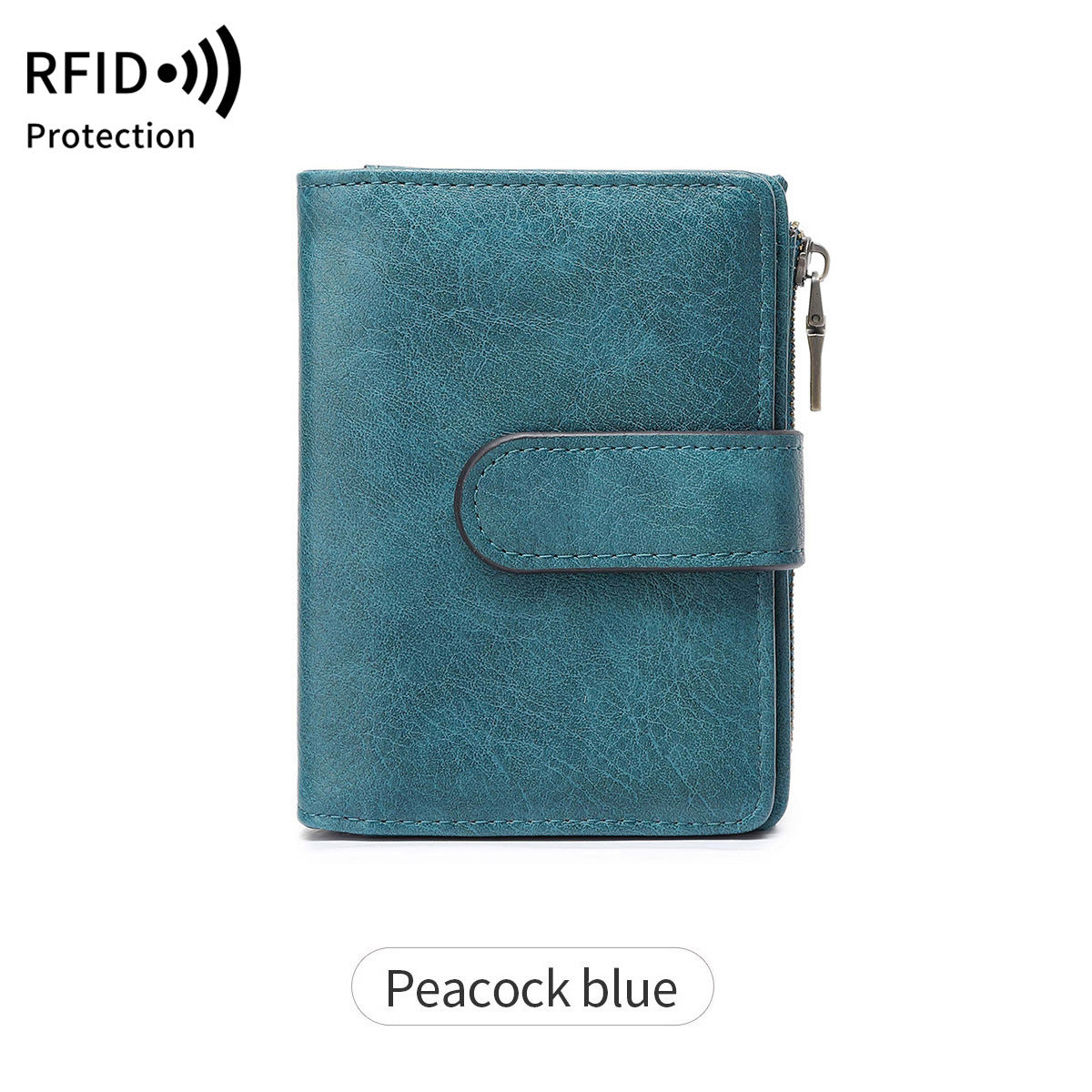 Women's Swiping Multiple Slots Simple Tri Fold Ladies Wallet