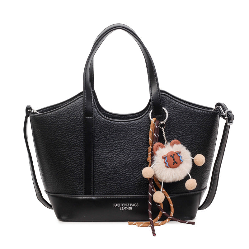 Women's Hand Holding Large Capacity Korean Style Soft Leather Women's Shoulder Bag