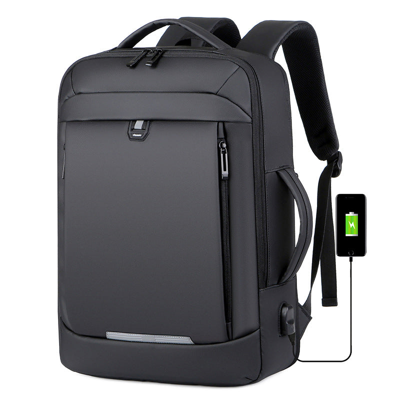 Men's Waterproof Charging Large Capacity Business Commute Leisure Expansion Backpacks
