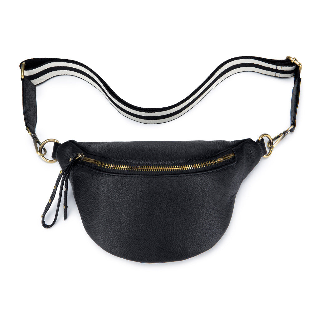 Women's Leather Fashion Niche Large Capacity First Layer Waist Packs