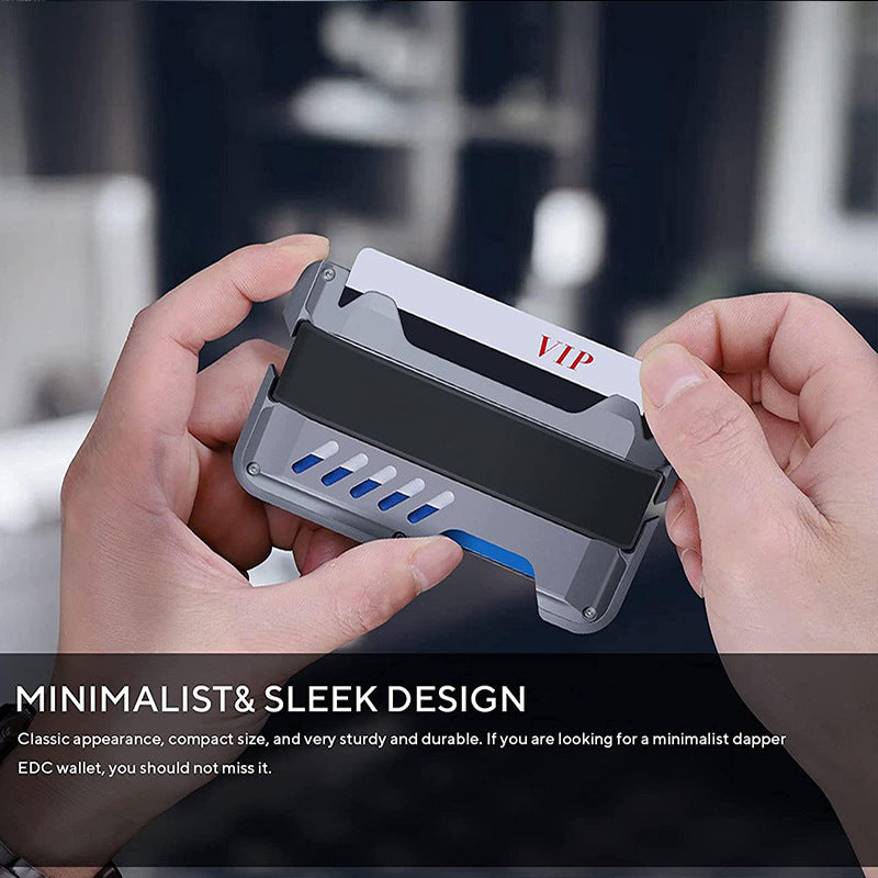 Men's Metal Aluminum Alloy Clamp Credit Card Holder