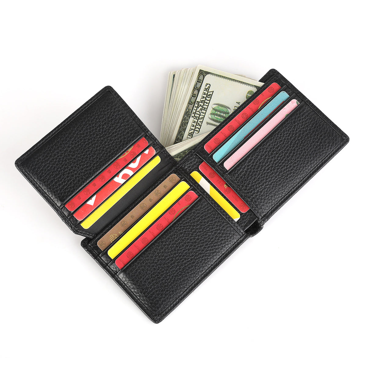 Men's Simple First Layer Cowhide Horizontal Hinge Driving License Men's Wallets
