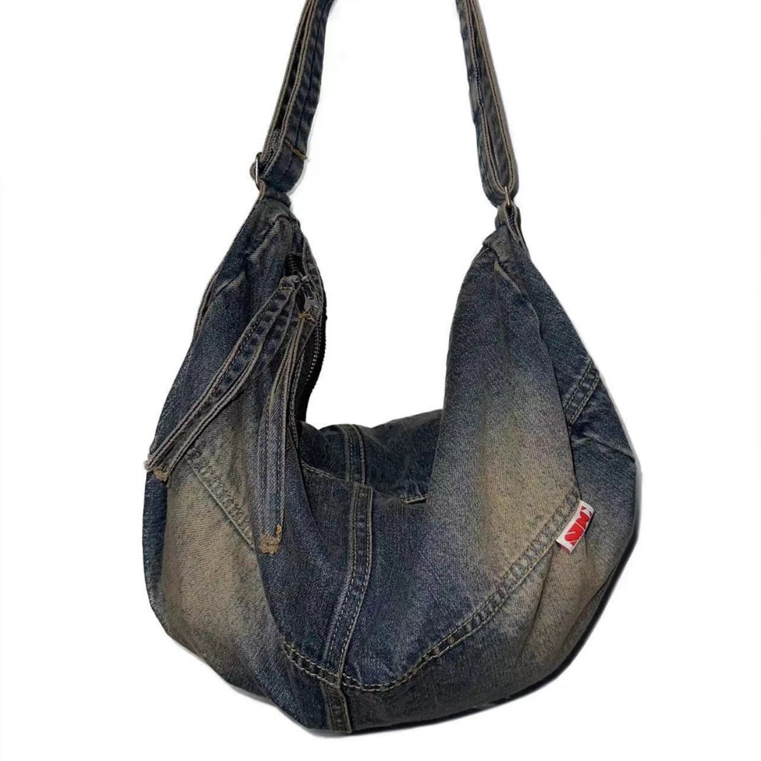 Women's Nier Distressed Jean Washed Cloth Sweet Cool Crossbody Bags