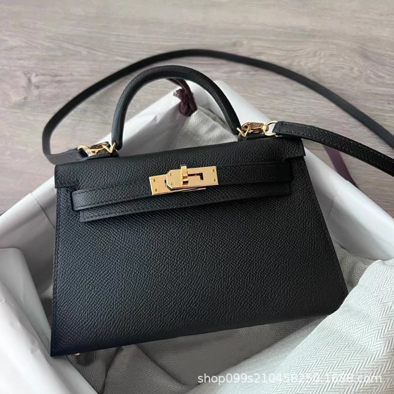 Palm Print Cowhide Second Generation Kelly Trendy Bags