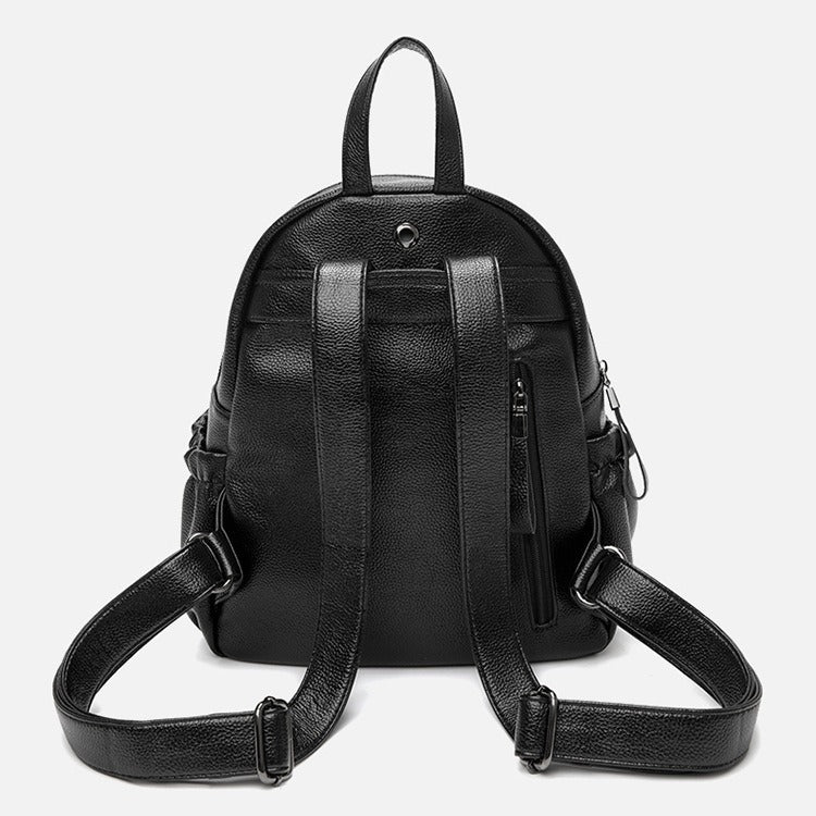 Women's Cattle Leather Trendy Genuine Large Capacity Backpacks