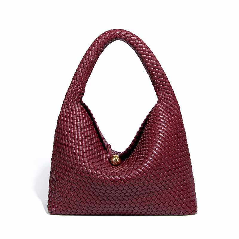 Women's Fashion Golden Ball Handmade Woven Texture Trendy Niche Bags