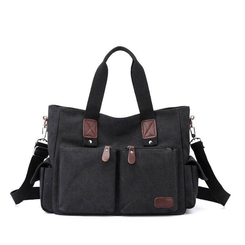 Men's Leisure Commute Large Capacity Portable Solid Men's Shoulder Bags