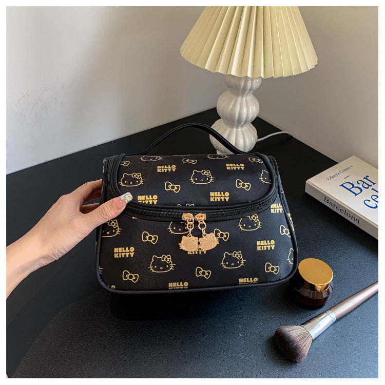 Women's Authorized Korean Style Portable Large Capacity Wash Cosmetic Bags