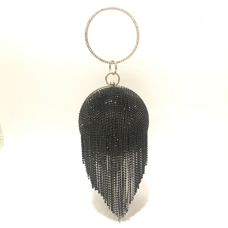 Lady Style Diamond Wear Round Shiny Party Wedding Crystal Evening Bags