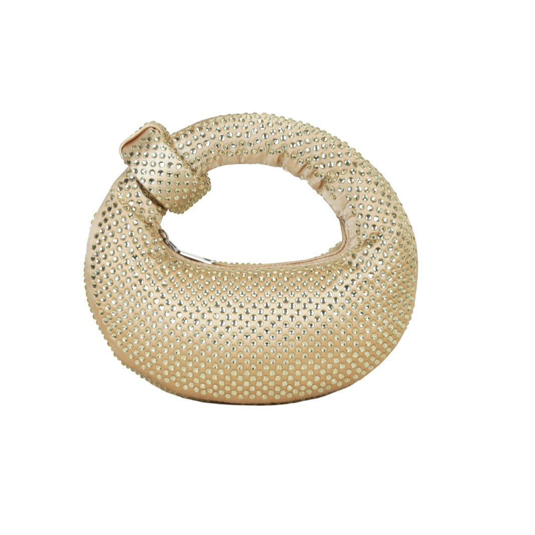High-grade Hand Shiny Rhinestone Moon Dumpling Women's Shoulder Bag
