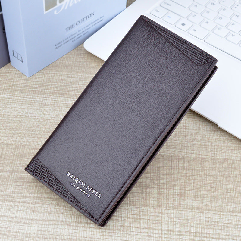 Men's Type Fashion Embossing Vertical Open Suit Large Men's Wallet