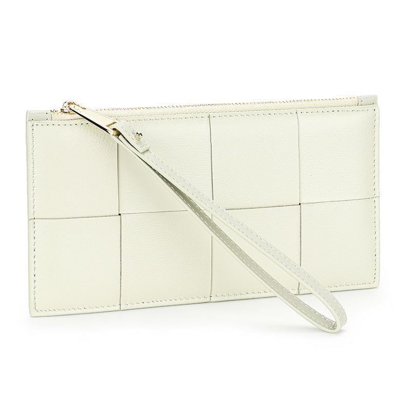 Leather Long Clutch Fashion Woven Large Ladies Wallets