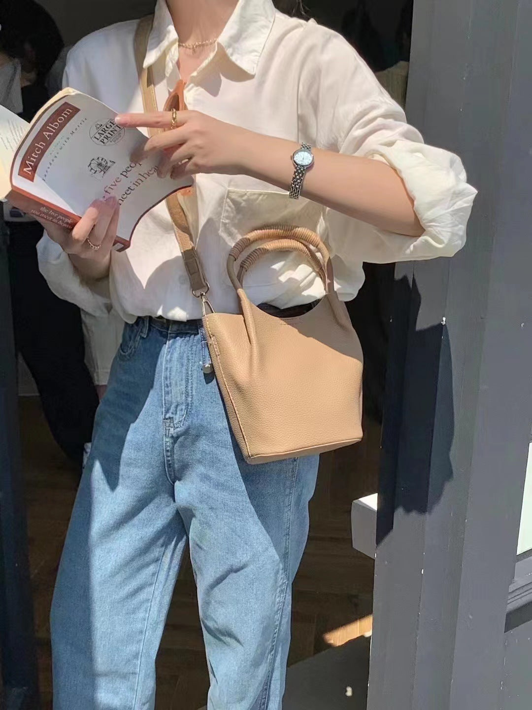 Lady Hand-held Vegetable Basket Processing Top Handbags