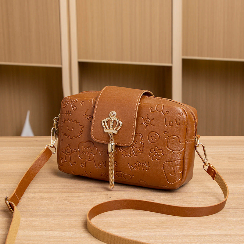 Women's Printed Fresh Sweet Korean Style Fashion Women's Messenger Bag