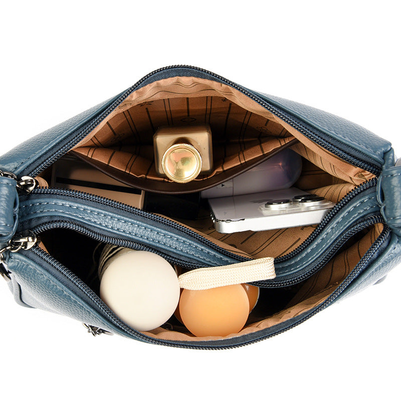 Women's Advanced Texture Soft Leather Underarm Large Capacity Commuter Bags