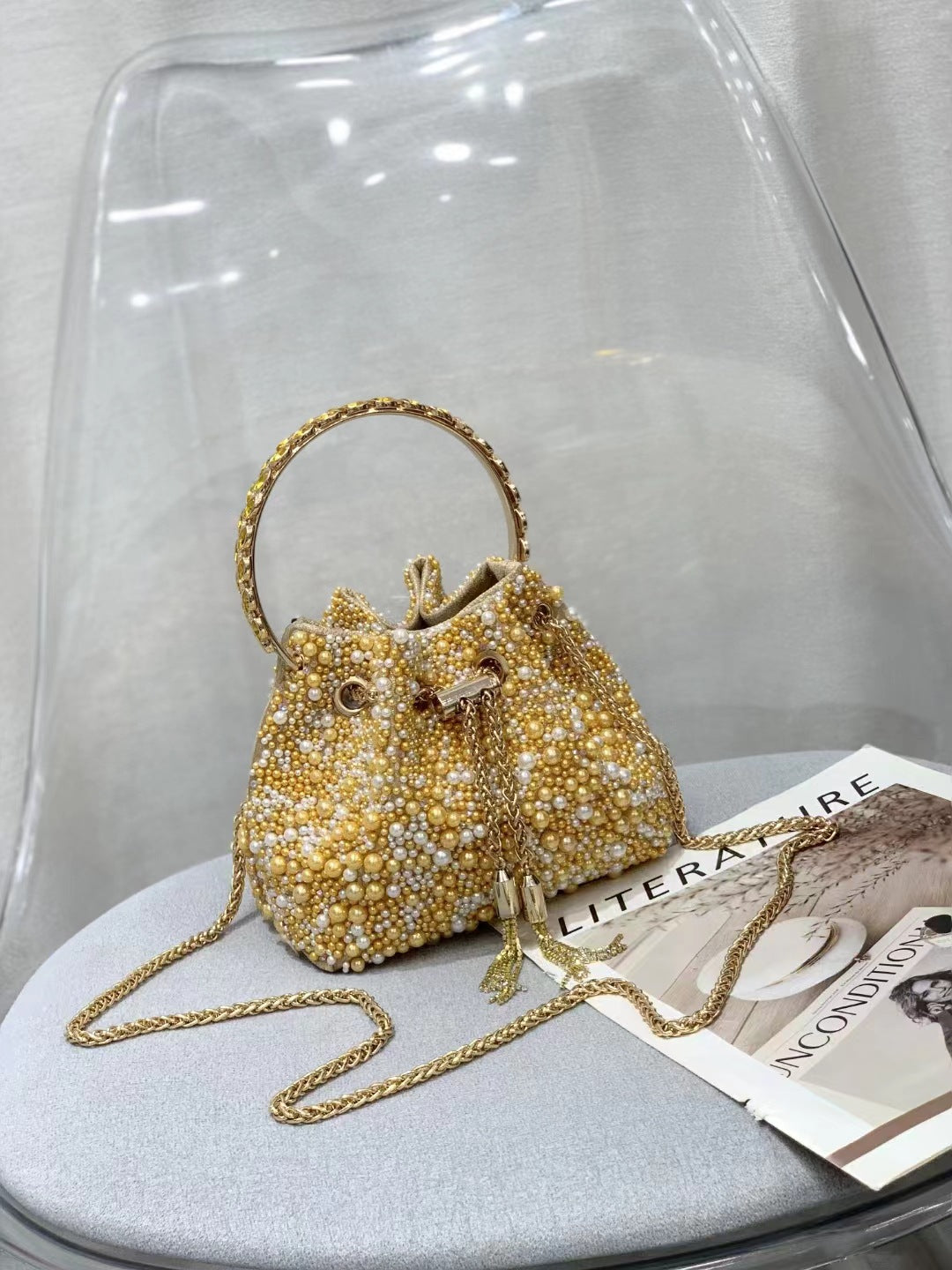 Women's Heron Live Streaming On Tassel Rhinestone Shoulder Bags