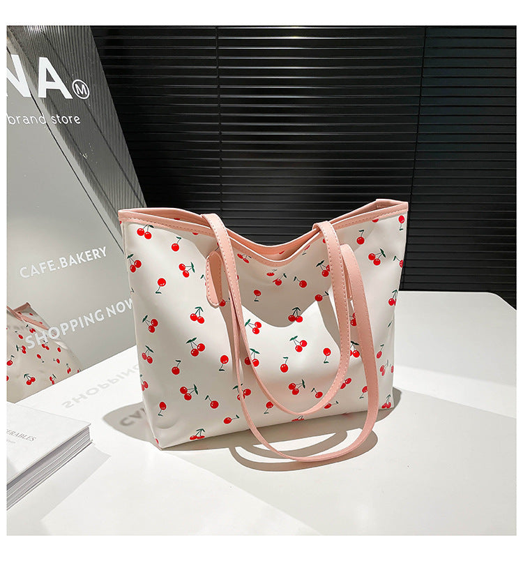 Fresh Printed Large Capacity Female Stylish Good Texture Shoulder Bags