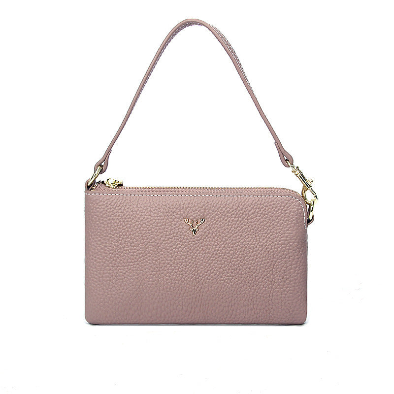 Women's Top Layer Cattlehide Leather Fashion Deer Head Bags