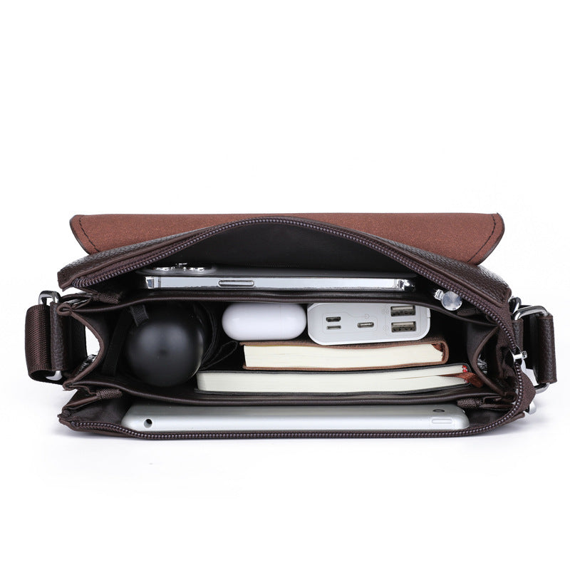 Men's Fashion Business With Lid Vertical Men's Messenger Bags