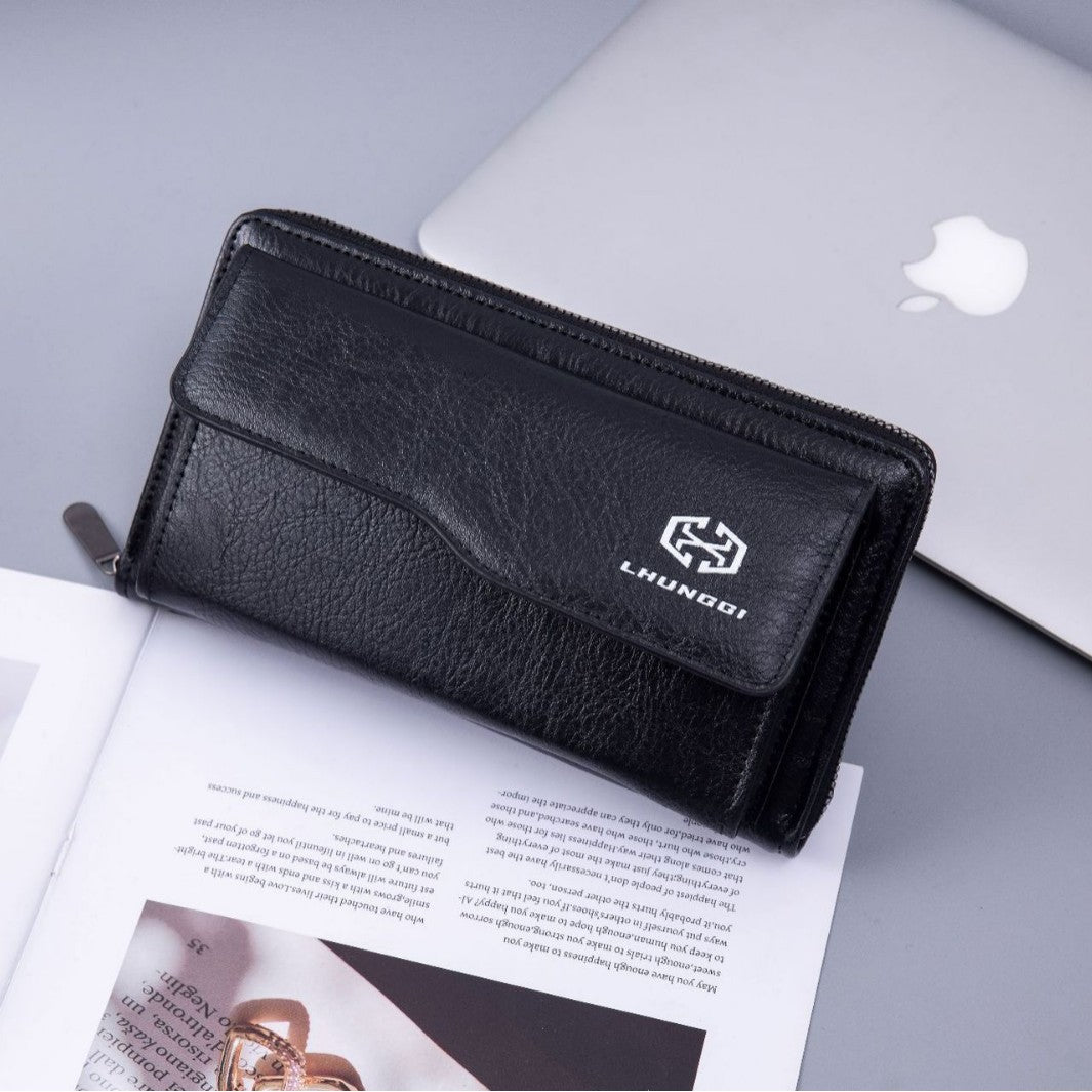 Men's Single-layer Zipper Multiple Slots Long Mobile Men's Wallet