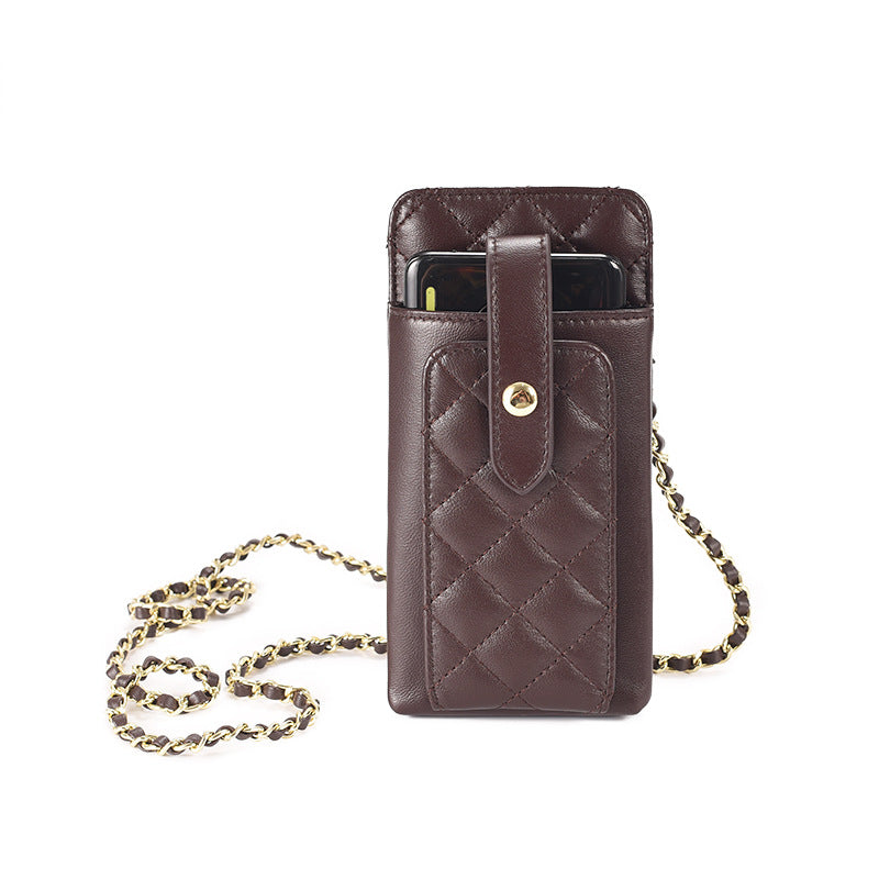 Rhombus Sheepskin Chain Niche Female Korean Shoulder Bags