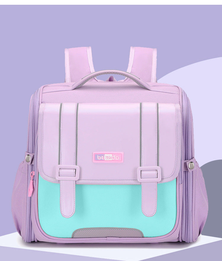 British Horizontal Boys Large Capacity Knee Elementary School Students' Schoolbags