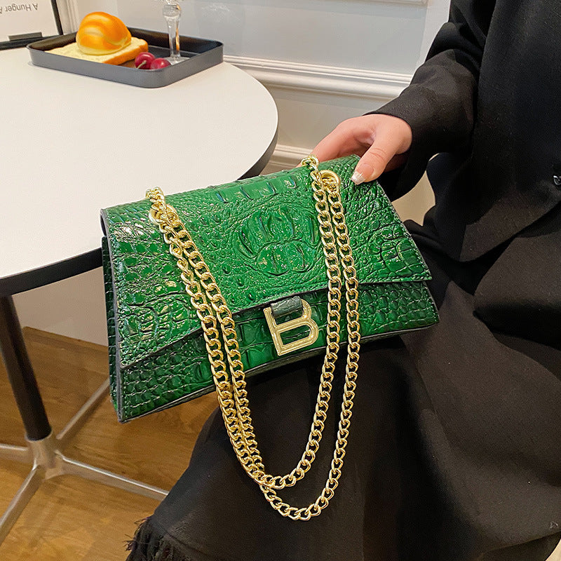Women's Chain Retro Crocodile Pattern Trendy Bags